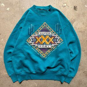Vintage 90s Super Bowl 30 sweatshirt size large